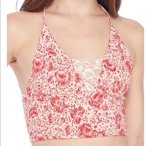 Free People Tops - Free People Century Bra Coral Red Free People Tops - Free People Century Bra Coral Red